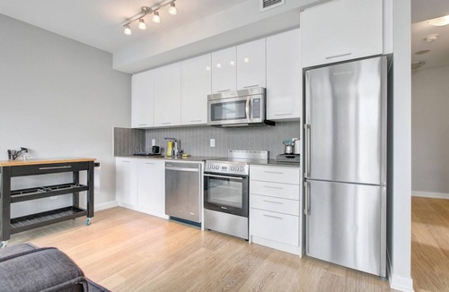 Old Town Condo | Modern 2BR Suite with Balcony View + Parking