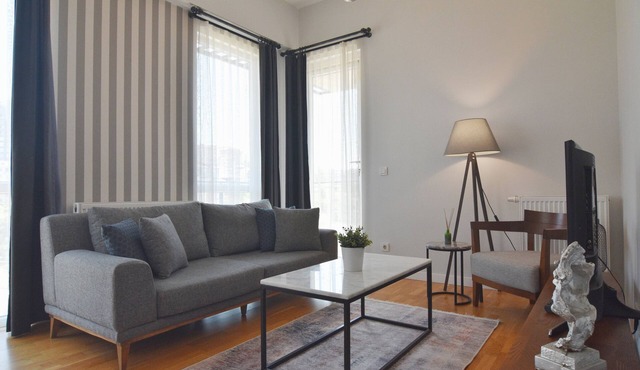 7th floor central 1-Bdr Apt Wi-Fi/Pool/Gym in Kâgithane