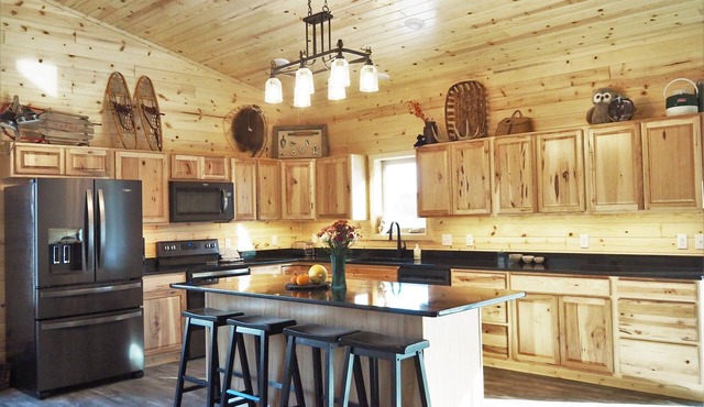 Enjoy privacy in this newly built cabin with spectacular view of North Star Lake in Marcell