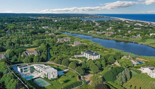 Newly developed contemporary home situated on 1.5 acres. in Water Mill
