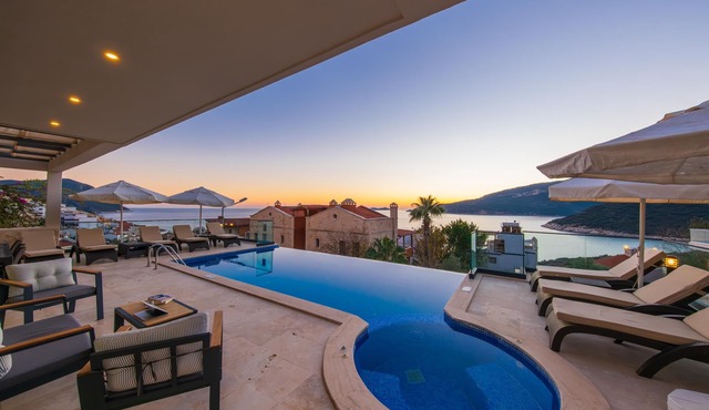 Sea-View Luxury Villa within Walking Distance to Beach in Exclusive Kalamar Bay in Kalkan
