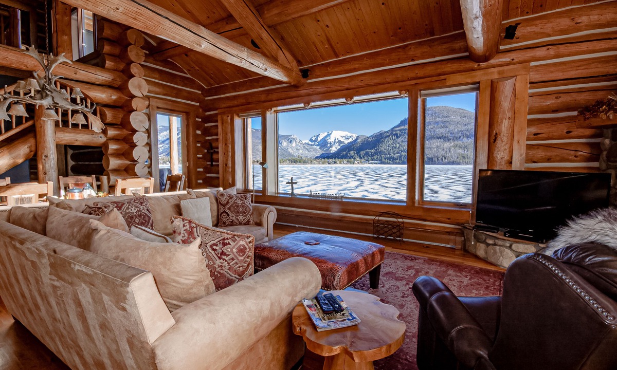 Grand Lake House | Grand Lincoln Log Cabin - Spectacular Luxury Lakefront Estate