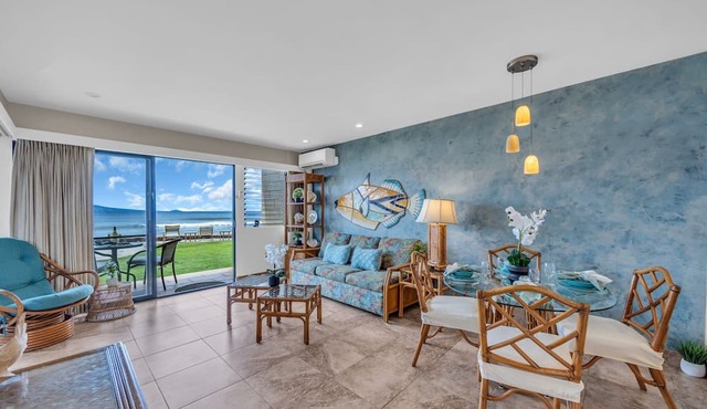 Oceanfront Ground Level 1BR Plantation Style in Kihei